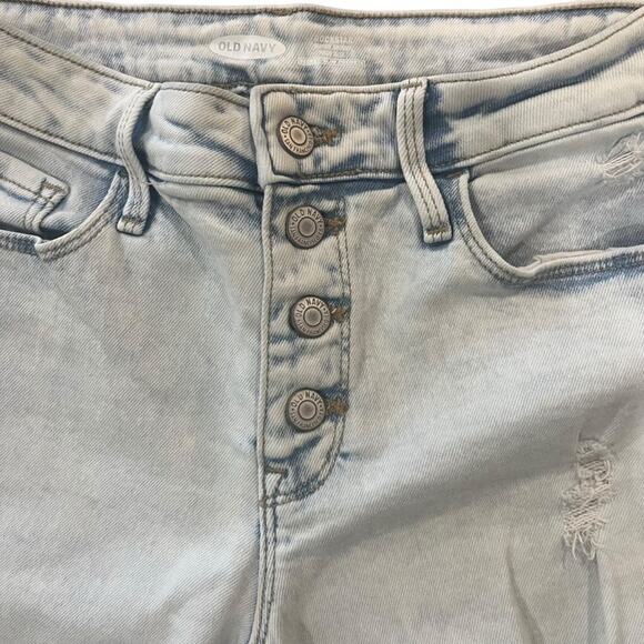 Old Navy Womens Rockstar Super Skinny High Rise Button Fly Light Wash Jeans Sz 4 - Picture 2 of 8